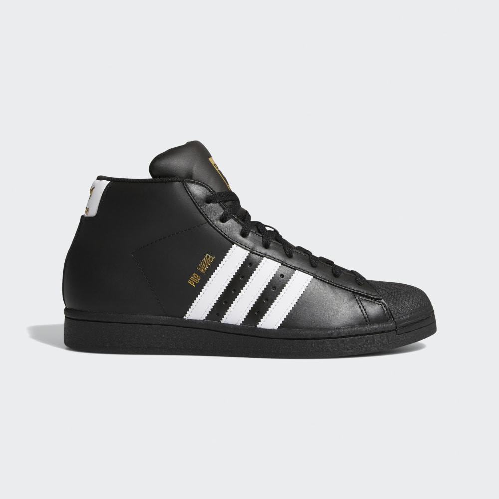 Adidas Men's Pro Model Shell Toe Originals Shoes Black/White/Gold Ireland FV5723